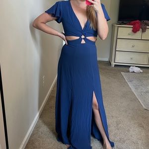 Navy Blue Maxi Dress